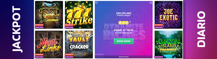 IMAGEN DE LA SECCION DE JUEGOS CON JACKPOT DE PLAYUZU